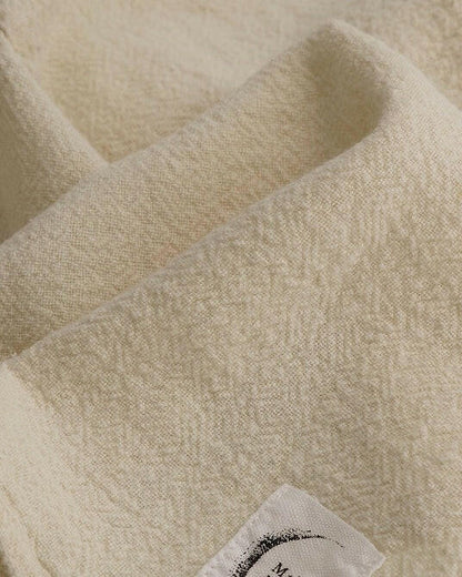 Pack de 6 serviettes de table en lin brut Craie, Maison Masarin