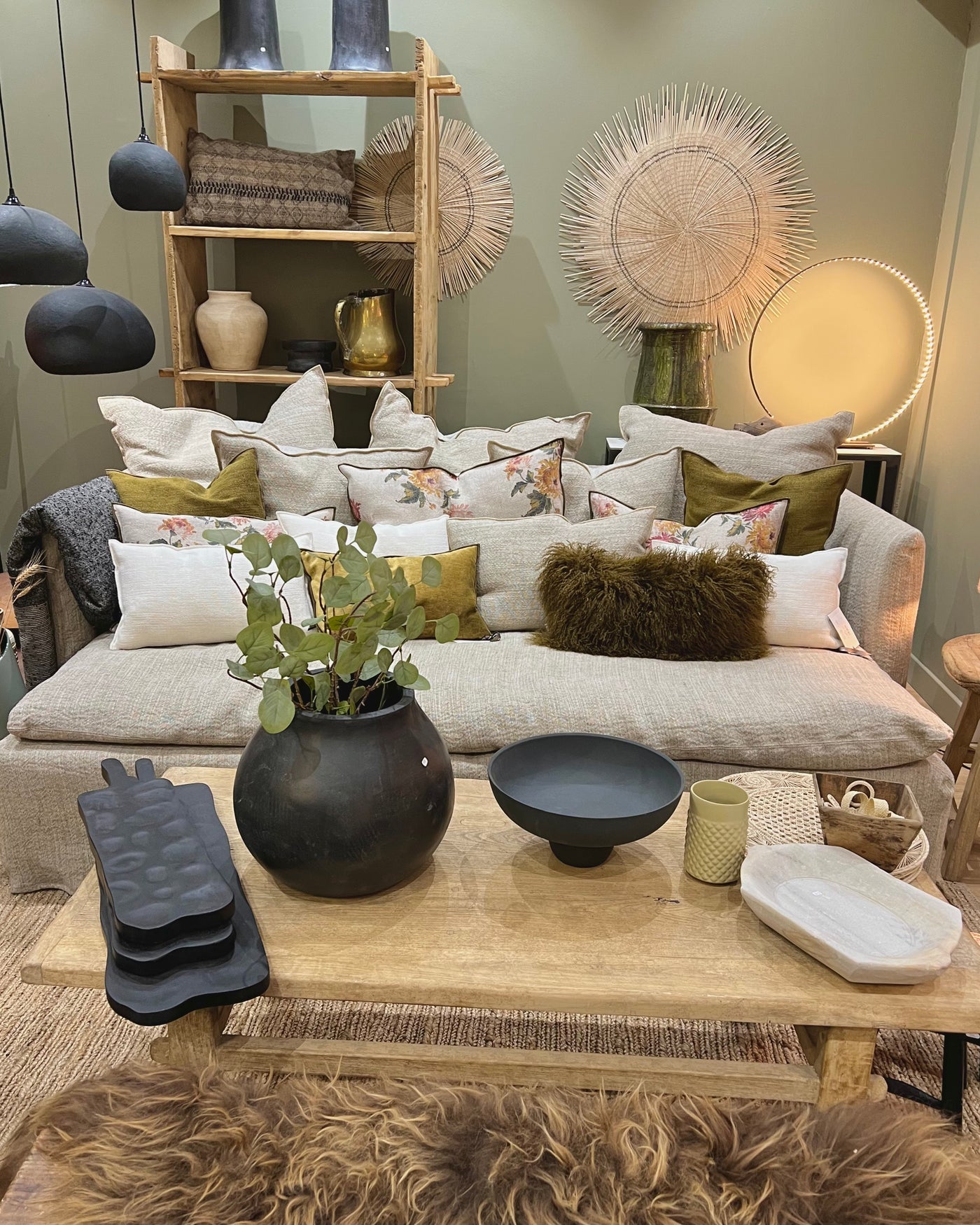 Boho Combo Playground Sofa in Natural Nomade Canvas