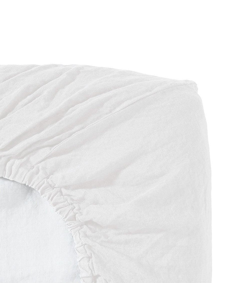 Drap Housse Linge Particulier Blanc Naturel
