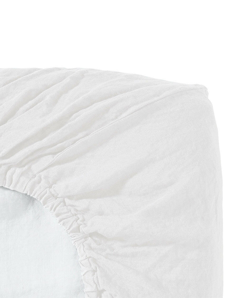 Drap Housse Linge Particulier Blanc Naturel