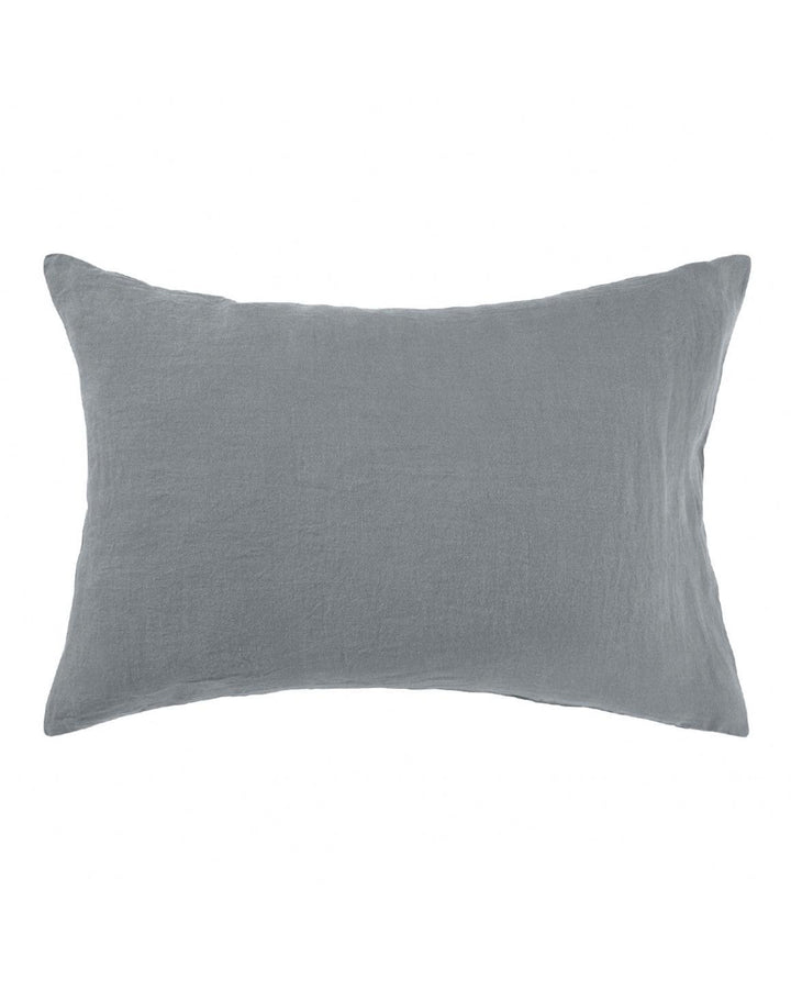 Taie d'oreiller Linge Particulier Gris Bleu