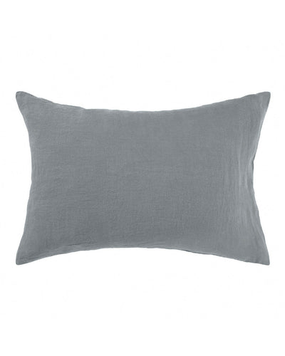 Taie d'oreiller Linge Particulier Gris Bleu