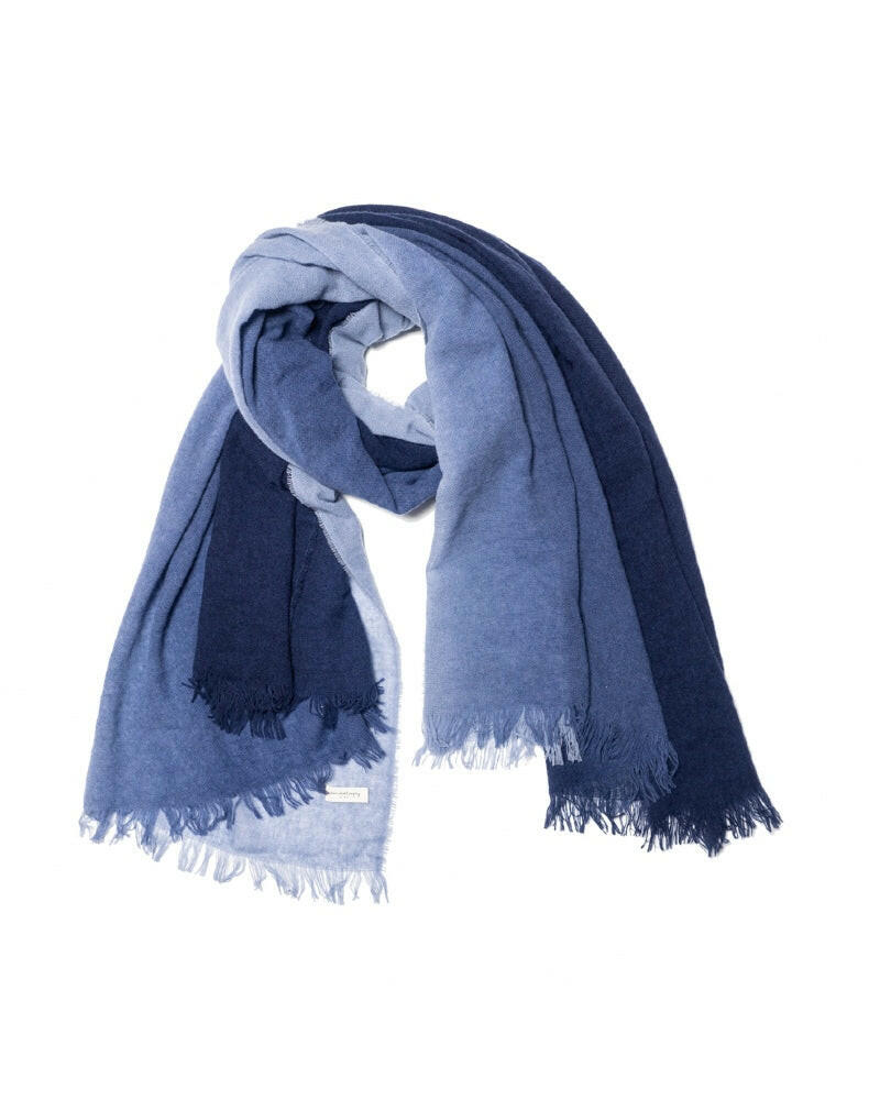 Campeur - Écharpe Laine Cachemire, Tye & Dye Navy Indigo