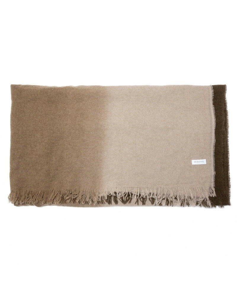 Campeur - Écharpe Laine Cachemire, Tye & Dye Camel
