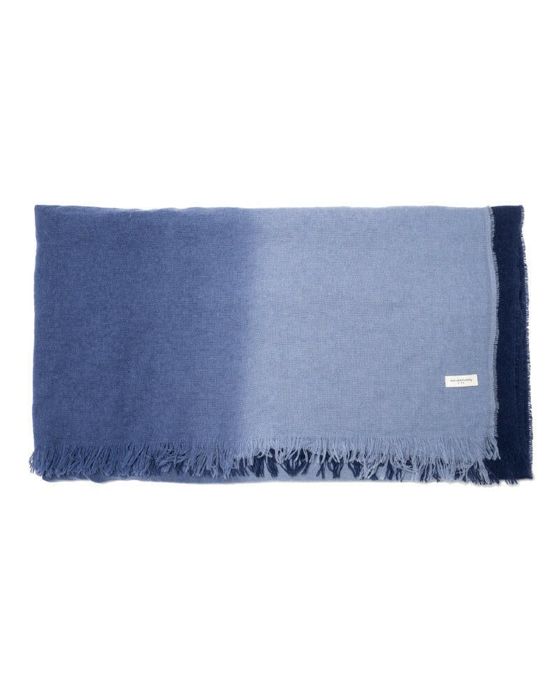 Campeur - Écharpe Laine Cachemire, Tye & Dye Navy Indigo