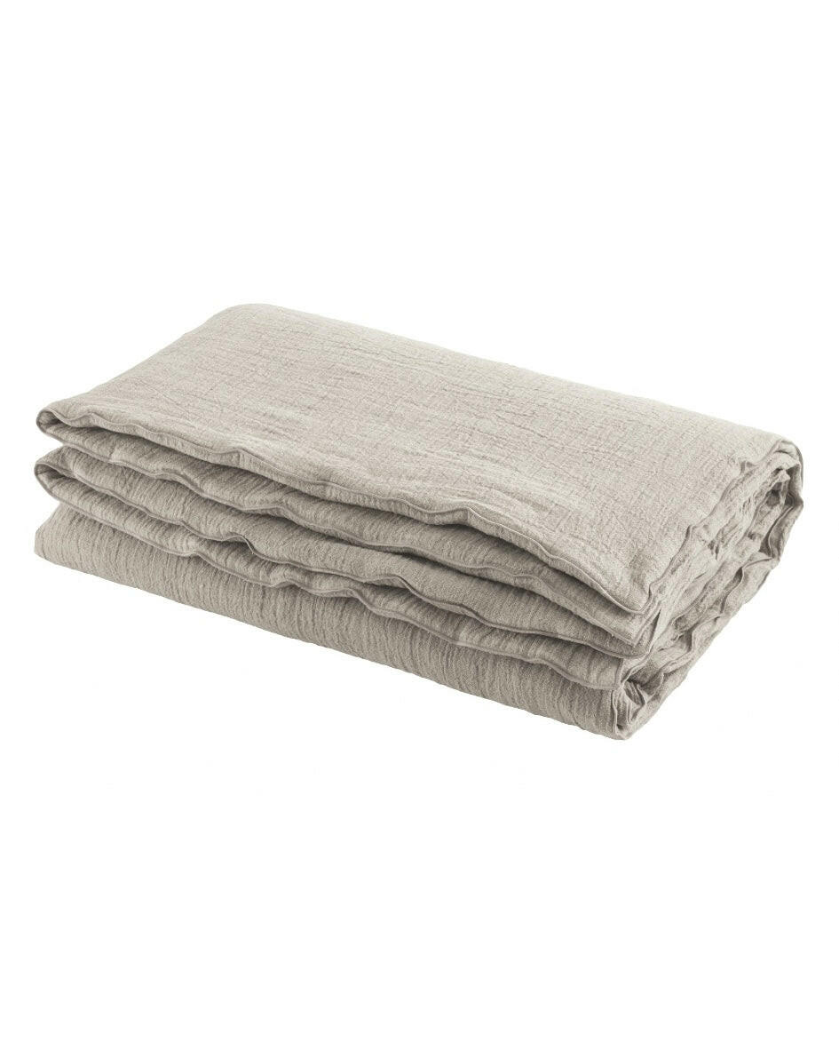 Couette Cocoon Vice Versa Crépon de Lin Lavé Naturel Maison de Vacances