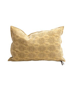 Vice Versa Stone-Washed Jacquard Kilim Cushion, Straw