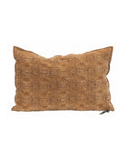 Vice Versa Jacquard Stone Washed Kilim Cushion, Terracotta