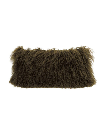 Coussin Peau de Chèvre du Tibet Kaki, Maison de Vacances