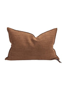 Coussin Vice Versa Chenille Vintage, Havane