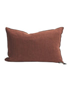 Vice Versa Washed Linen Crépon Cushion, Clay
