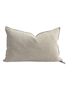 Vice Versa Washed Linen Crépon Cushion, Greige