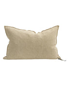 Vice Versa Washed Linen Crépon Cushion, Orgeat