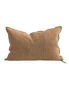 Vice Versa Washed Linen Crépon Cushion, Terracotta
