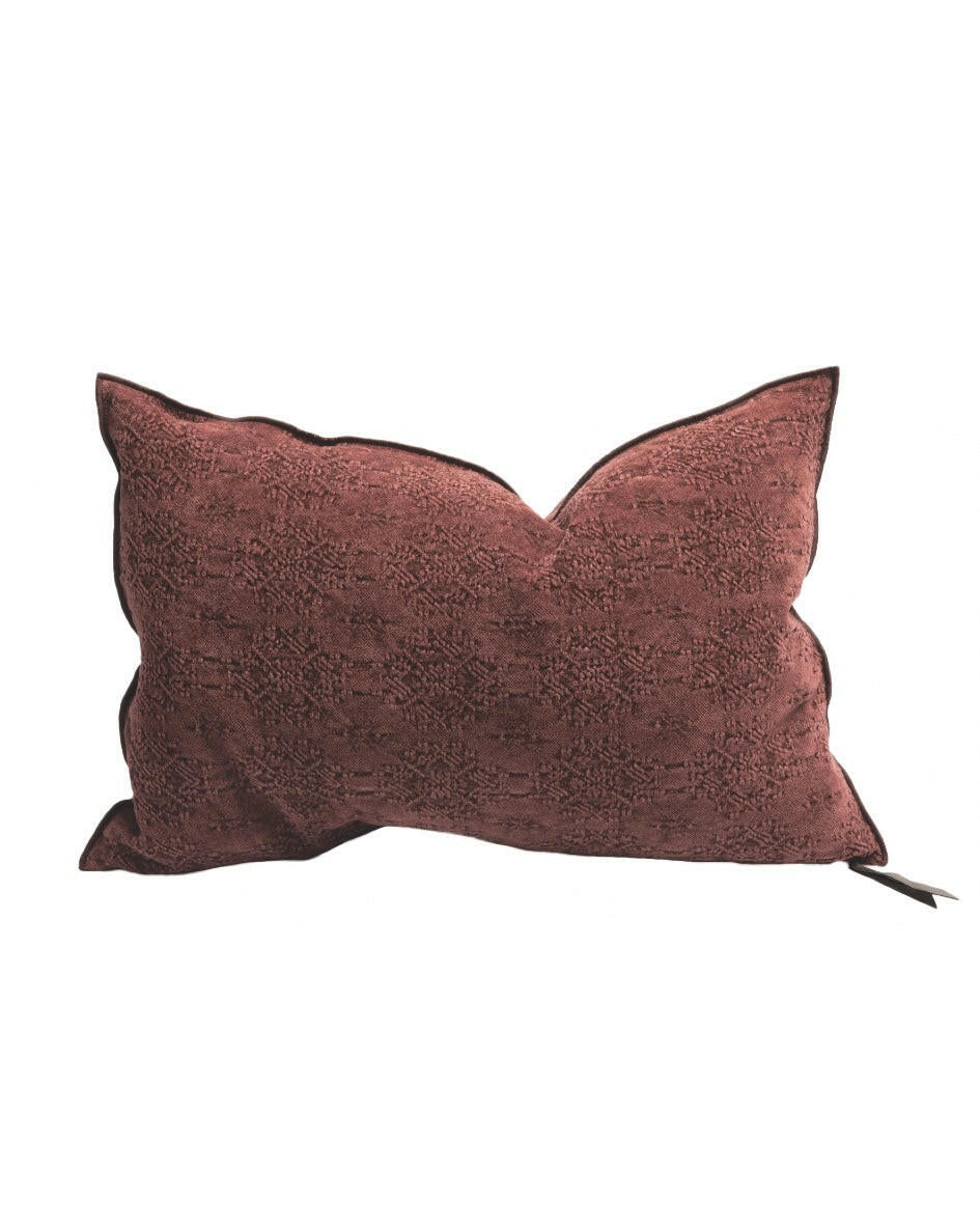 Coussin Vice Versa Jacquard Stone Washed Kilim Chianti Maison de Vacances