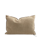Vice Versa Cushion, Upcycled Tufted Canvas, Cappuccino
