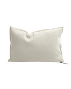 Vice Versa Cushion, Upcycled Tufted Canvas, Cream