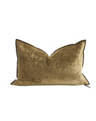 Vice Versa Cushion in Royal Velvet, Bronze