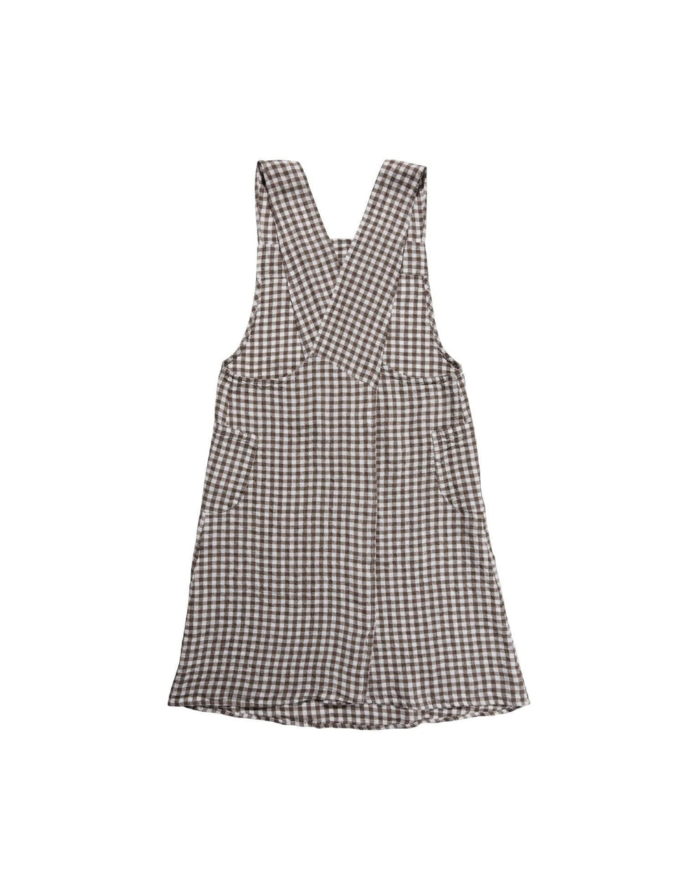 Tablier Japonais Enfant Linge Particulier Vichy Marron