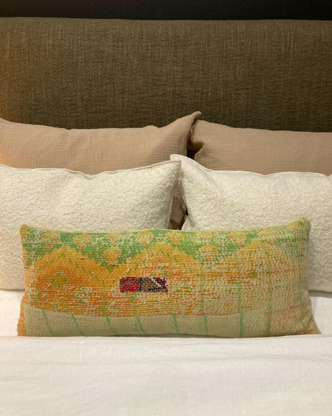 Coussin vintage kantha Claire Gasparini