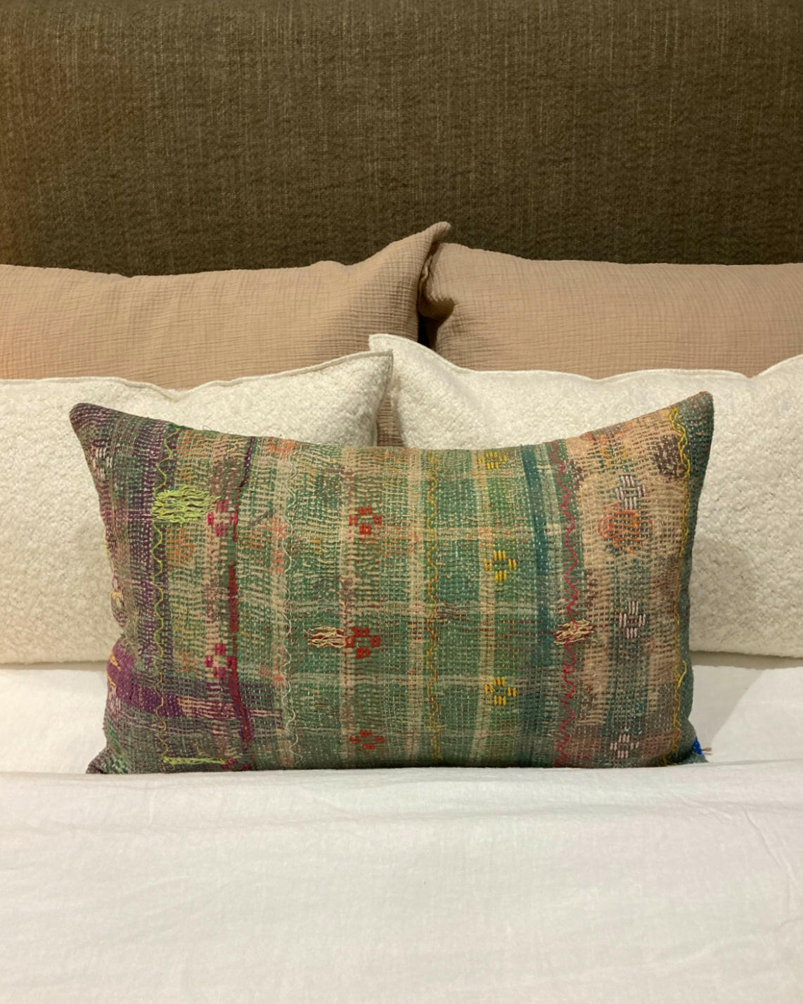 Coussin Vintage Kantha Claire Gasparini
