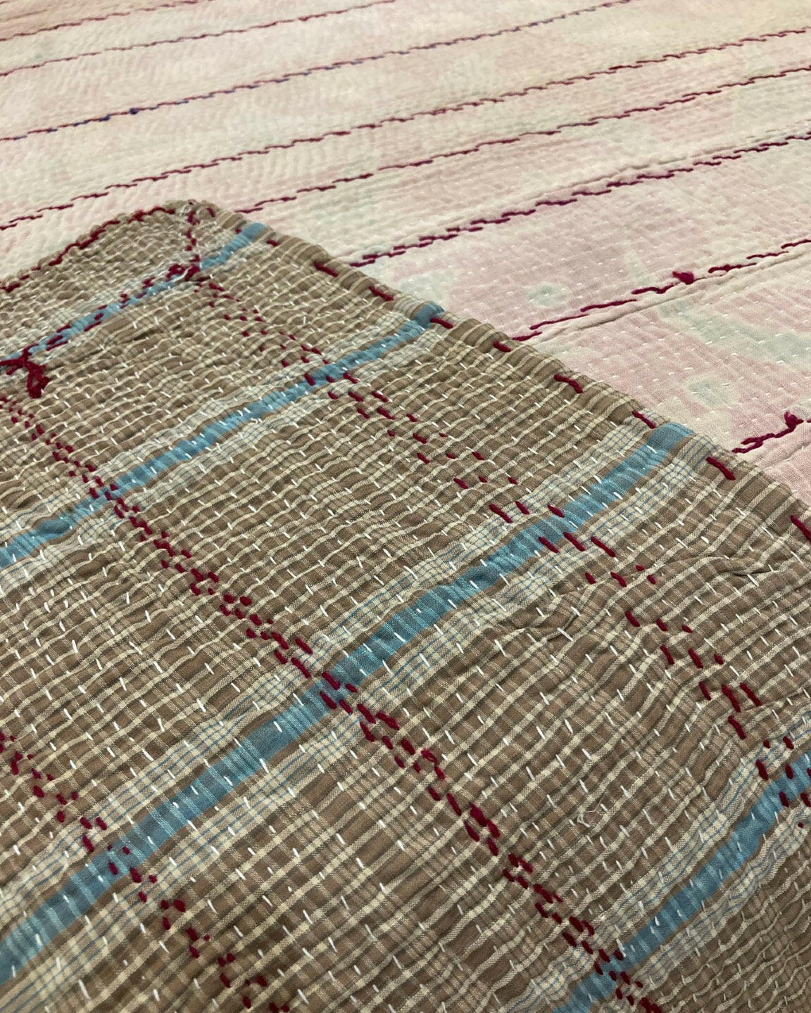 Plaid Vintage Kantha Claire Gasparini