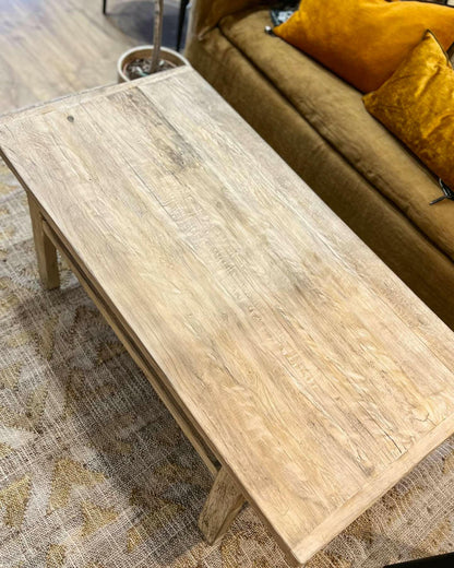 Table basse vintage bois orme 3.