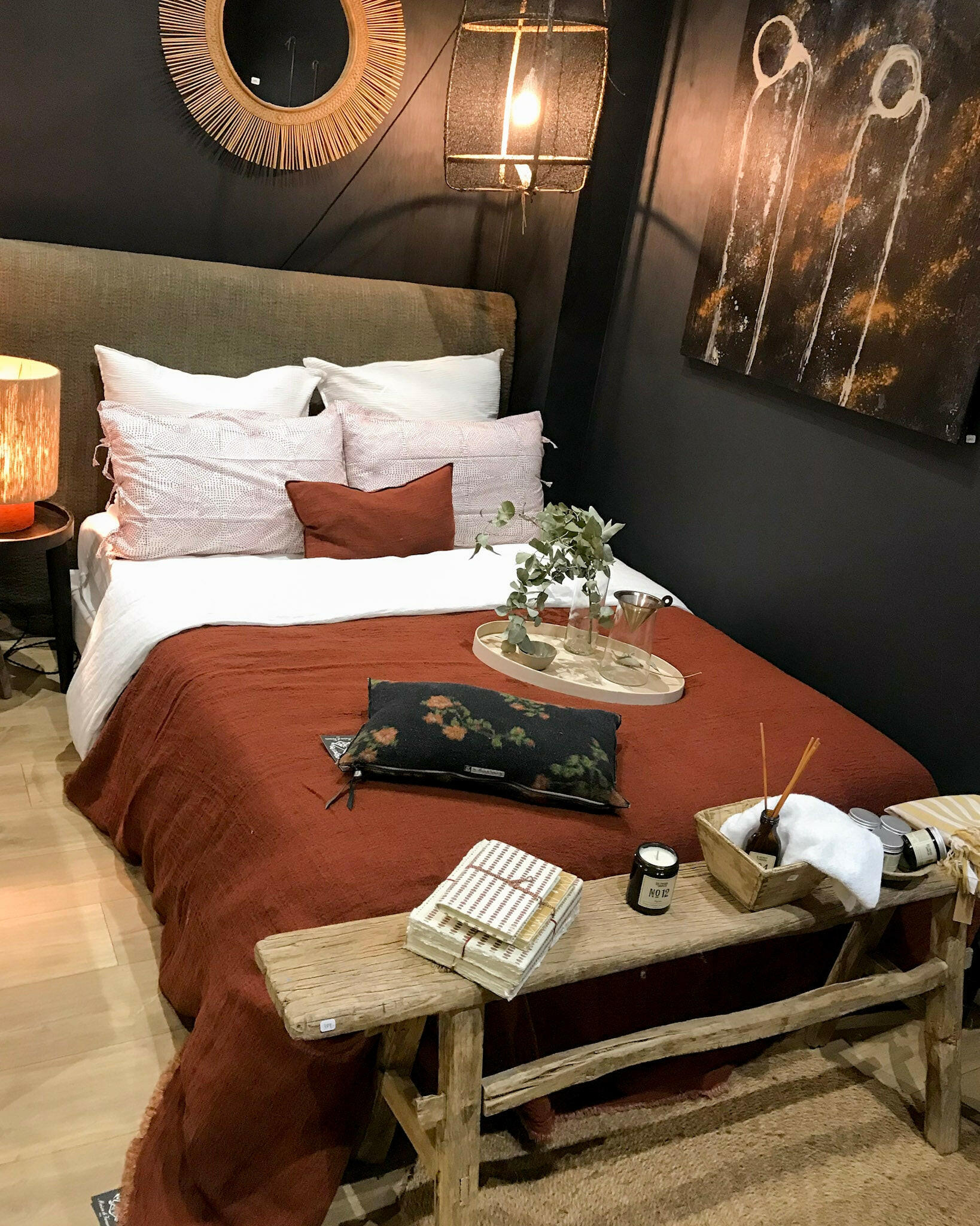 Plaid Vice Versa Crépon de Lin Lavé, Argile.