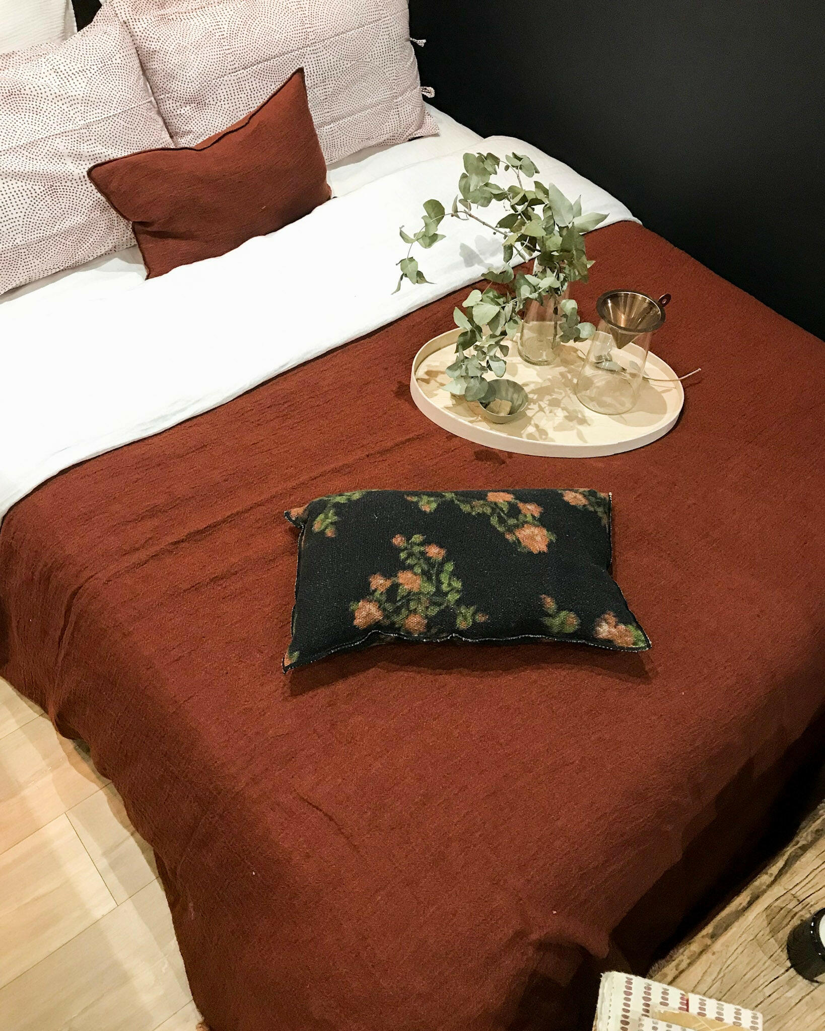 Plaid Vice Versa Crépon de Lin Lavé, Argile.