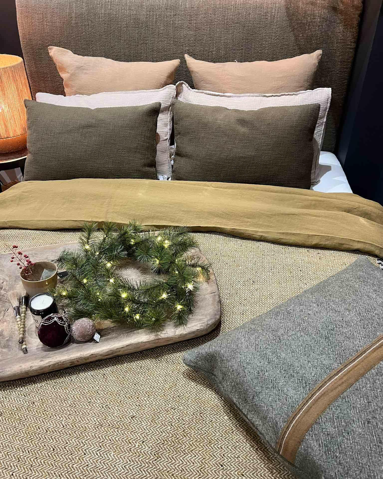 Coussin Idaho Olive Libeco