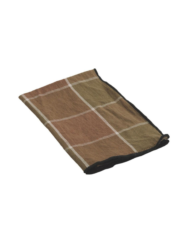 Torchon Bourdon Toile Mimi Nara Kaki / Bourdon Noir Maison de Vacances