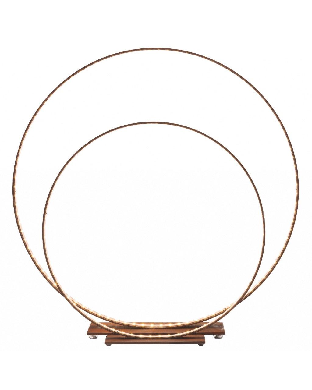 Lampe Cercle Acier Oxydé Wabi Sabi Rusty Maison de Vacances