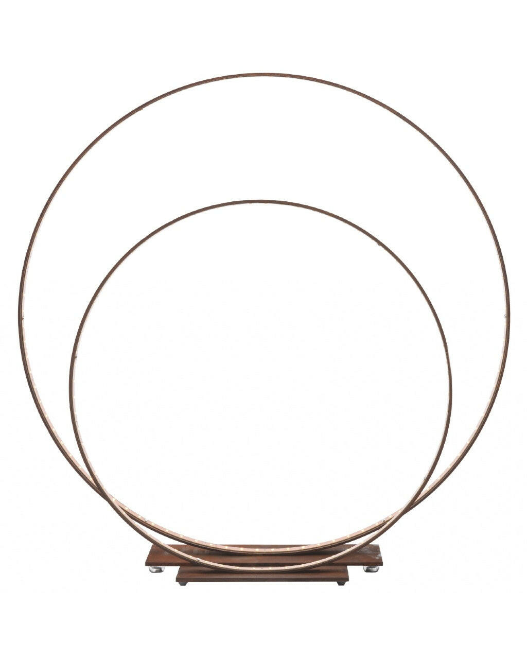 Lampe Cercle Acier Oxydé Wabi Sabi Rusty Maison de Vacances