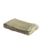 Vice Versa Washed Linen Crepon Throw, Amande