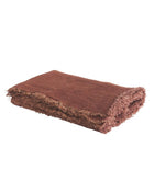 Vice Versa Washed Linen Crépon Throw, Clay