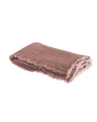 Vice Versa Washed Linen Crepon Throw, Rosewood