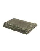 Vice Versa Washed Linen Crepon Throw, Khaki