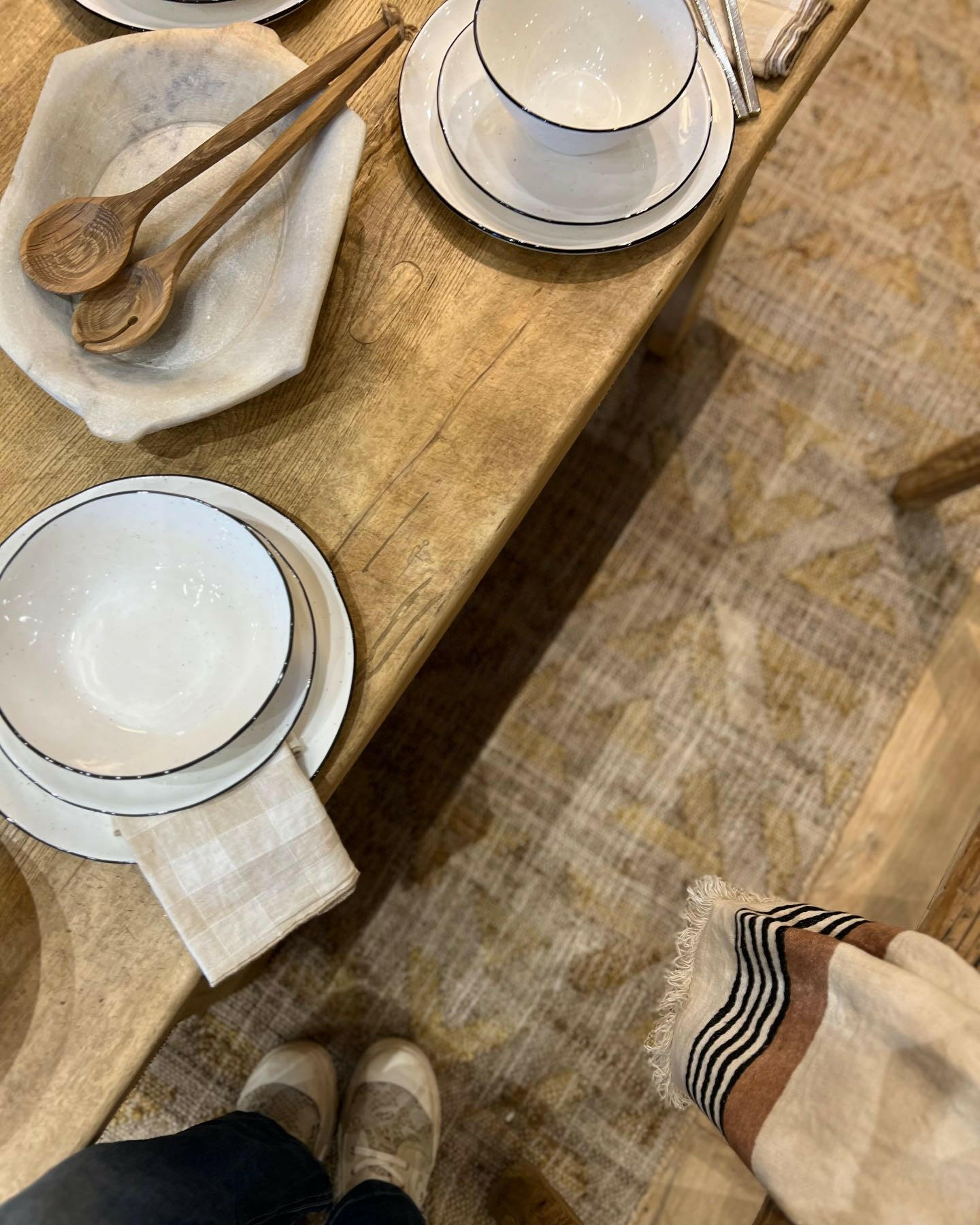 Plat en Marbre Vintage, Blanc.