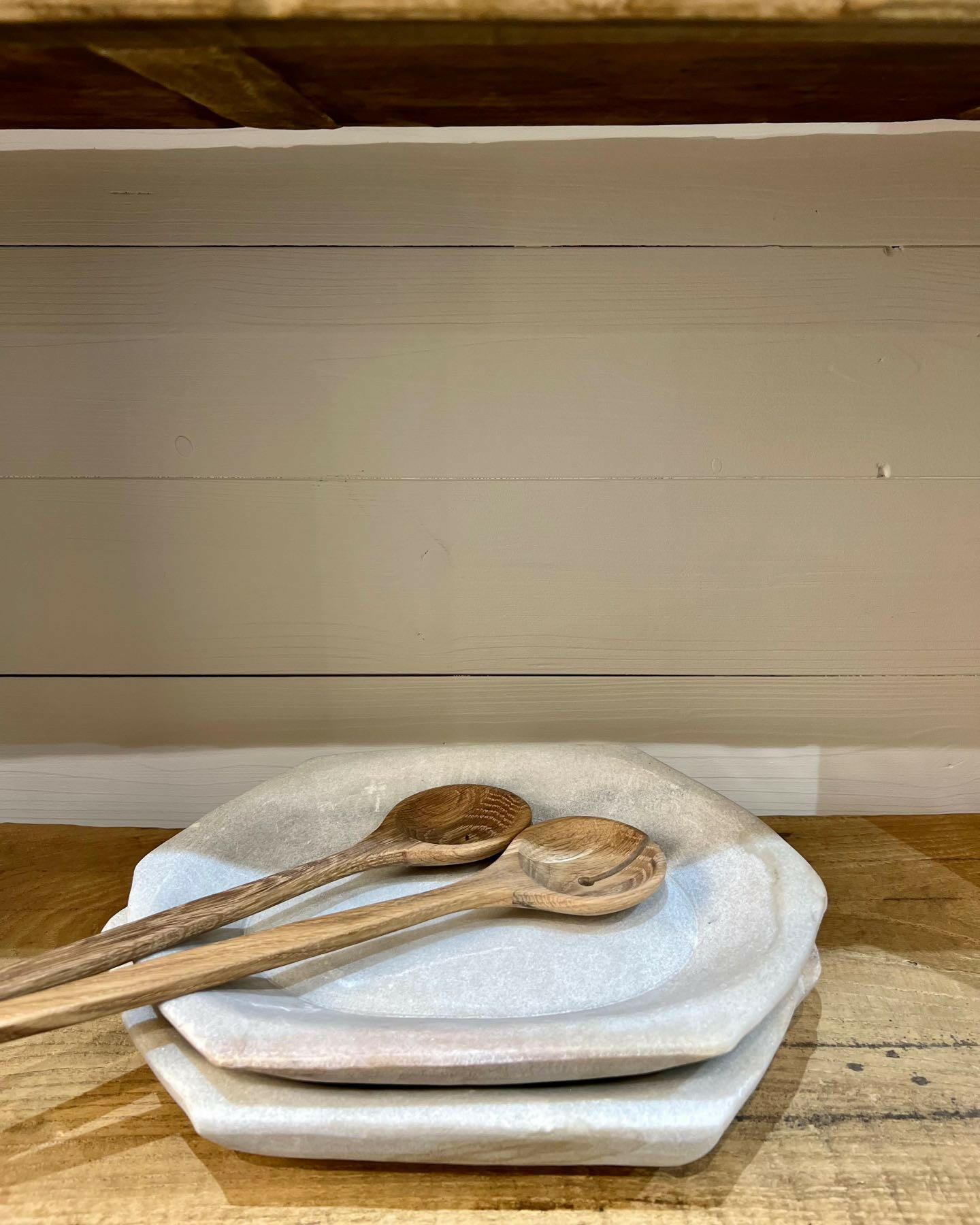 Plat en Marbre Vintage, Blanc.