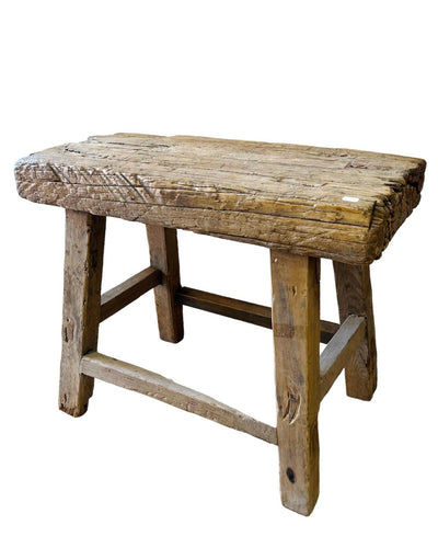 Table d'appoint orme massif vintage.
