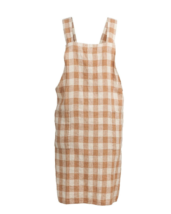 Tablier Japonais Vintage Vichy Terracotta