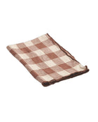 Vintage Vichy Canvas Bourdon Tea Towel, Litchi