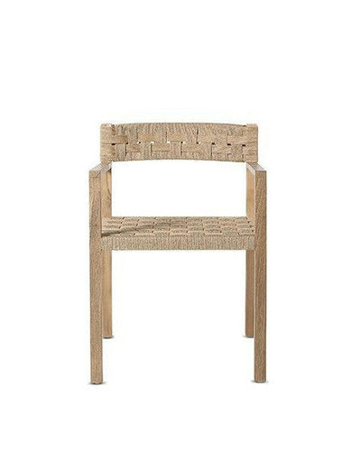 Chaise CORA en teck et corde.