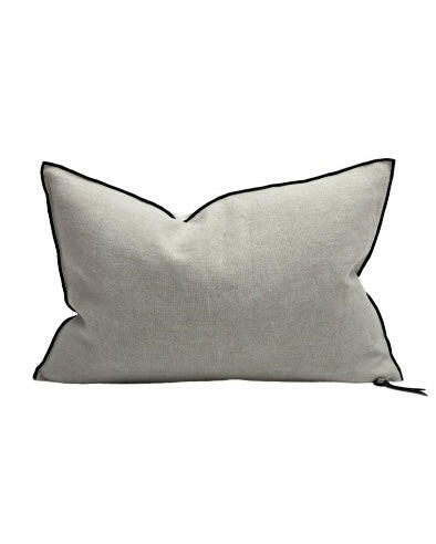 Coussin Lin Stone Washed Ciment Maison de Vacances