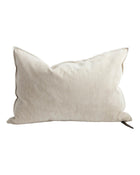 Coussin Vice Versa en Velours Vintage, Crème