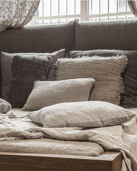 Coussin Wrinkles Lin Naturel Dareels