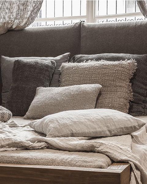 Coussin Wrinkles Lin Naturel Dareels