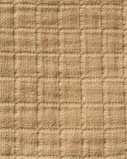 Dessus de lit en gaze de coton, Camel.