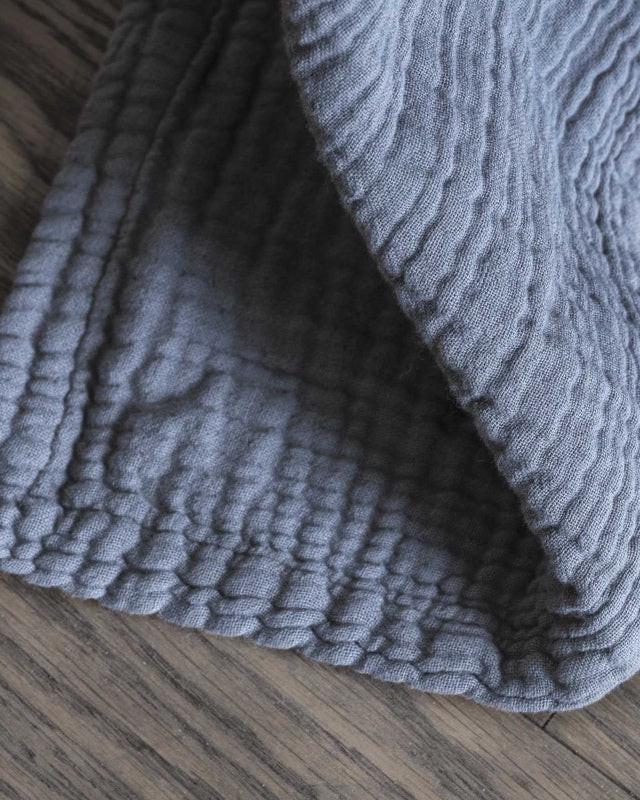 Dessus de lit Saint Tropez en gaze de coton Gris Souris Maison d'été