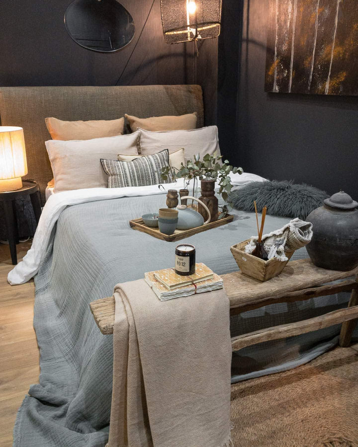 Dessus de lit gaze de coton glacier Maison d&